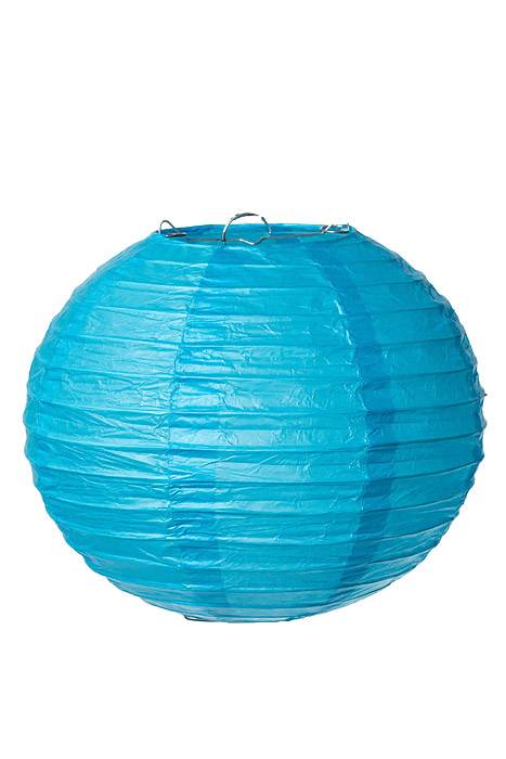 8" Round Paper Lantern Turquoise