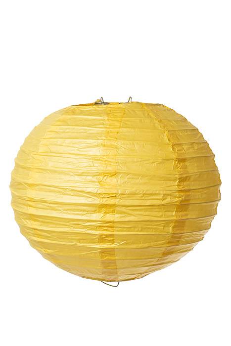 8" Round Paper Lantern Yellow