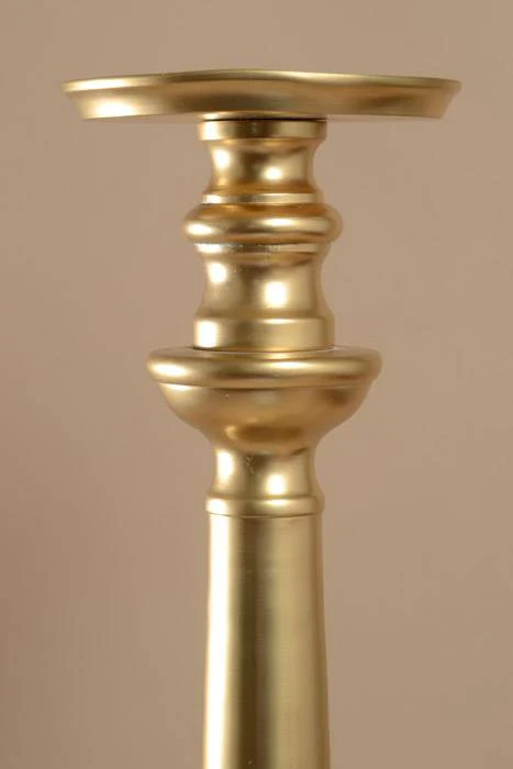 8" X 30" Aluminum Candle Holder Gold - Image 2