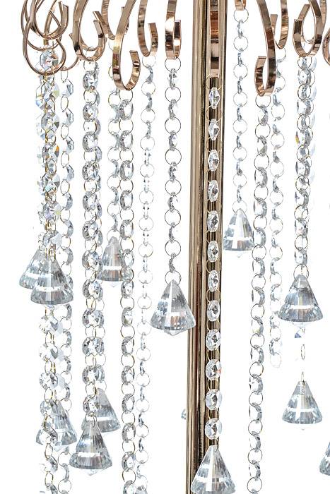 8" X 48" Metal Candle Holder/bouquet Stand Gold - Image 2