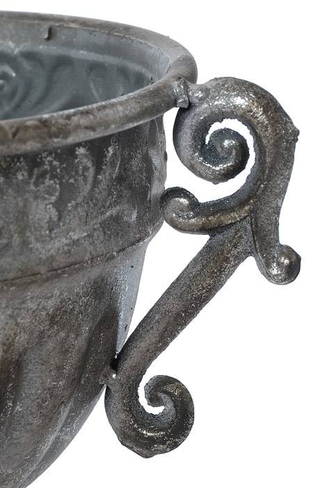 8" X 7" Metal Trophy Urn Silver - Image 2