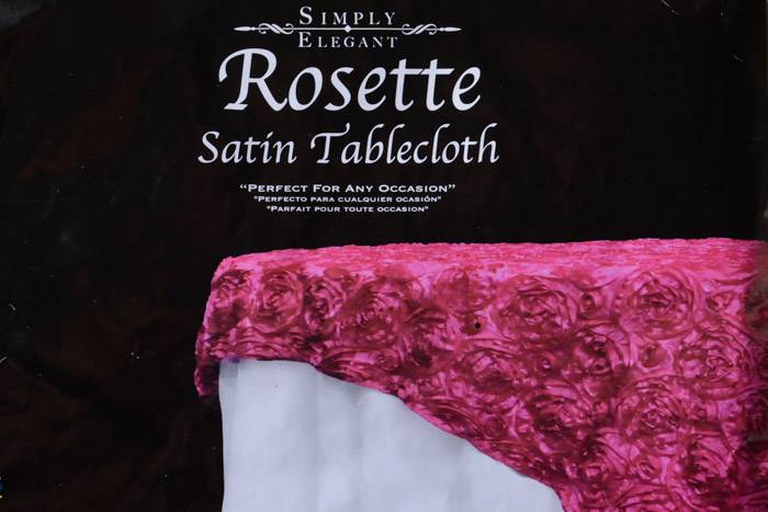 85" X 85" Square Satin Rosette Overlay Coral - Image 2