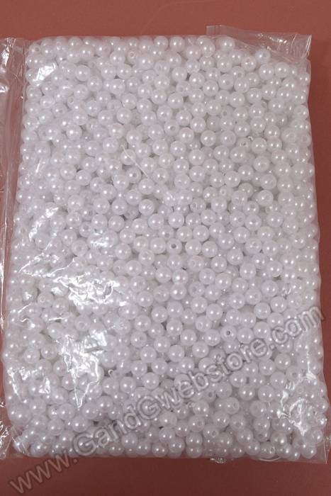 8mm Abs Pearl Beads White Pkg(500g) - Image 2
