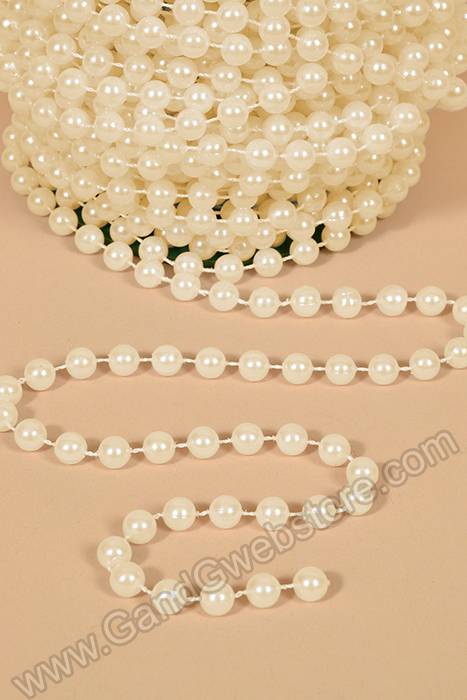 8mm X 25yds Pearl Garland Ivory - Image 2