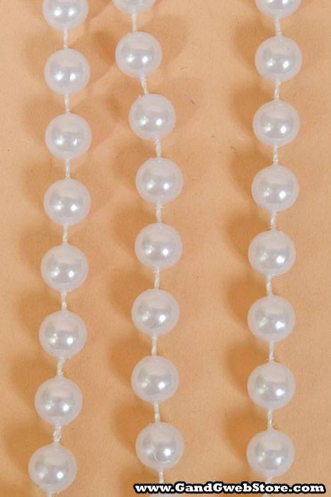 8mm X 25yds Pearl Garland White - Image 3