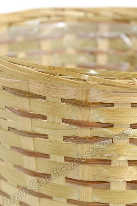 9.5" Bamboo Planter Natural - Image 2