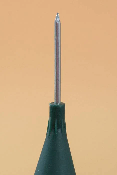 9.5" Plastic Cone Vase Green - Image 2