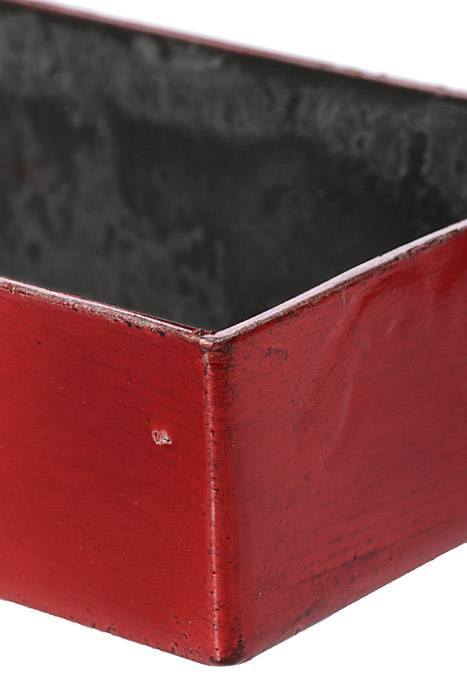 9.5" X 5" Rectangle Hard Plastic Red - Image 2