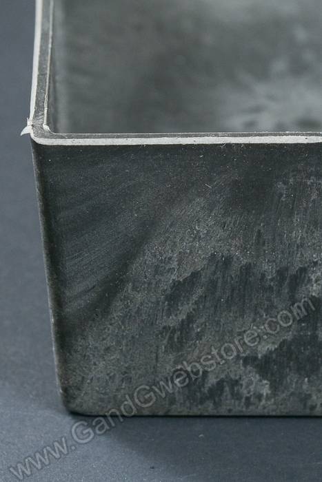 9.5" X 5" Rectangle Slate Hard Plastic Pot Gray - Image 2