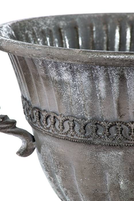 9.5" X 9.5" Metal Trophy Urn Silver - Image 2