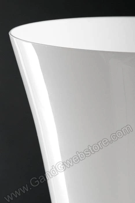 9.75" X 10" X 39" Glass Vase White - Image 2