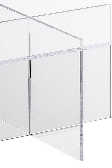 9.75" X 5" Cross Tier Acrylic Display Stand Clear - Image 2