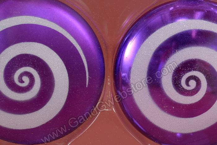 9" Candy Dangle Ornaments Purple/white Set/2 - Image 2