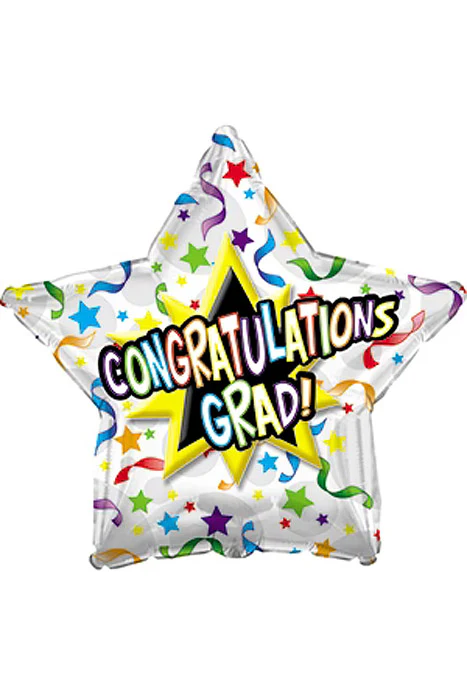 9" Foil Star Balloon Festive Streamers Grad