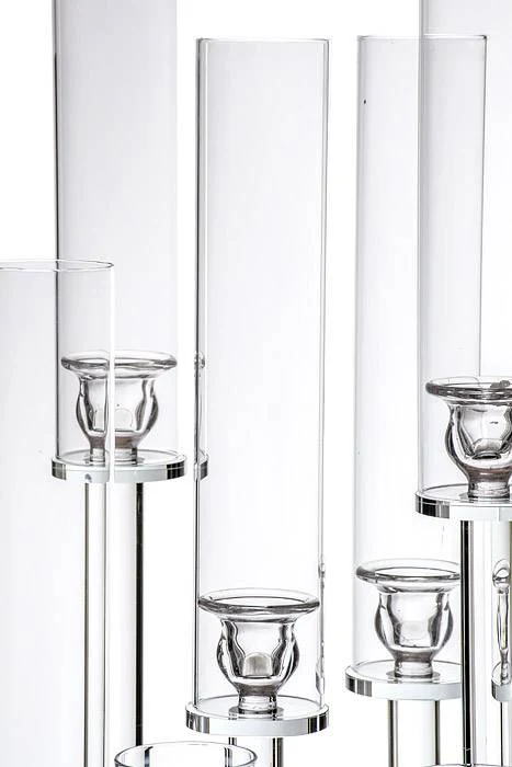 9-lite Glass Candle Holder Stand Clear - Image 2