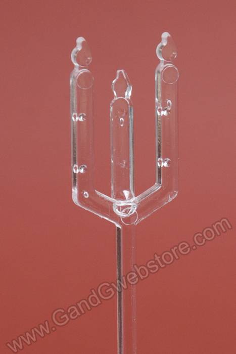 9" Plastic Candlelite Cardette Holder Clear Pkg/100 - Image 2
