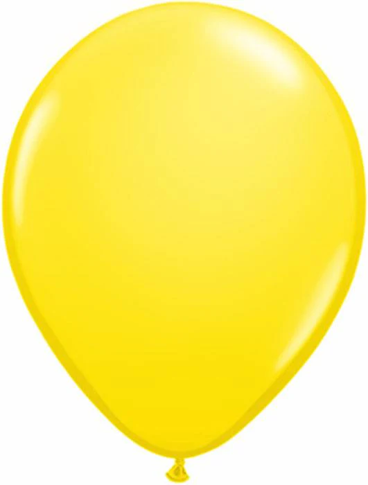 9" Round Standard Latex Balloon Yellow Pkg/100