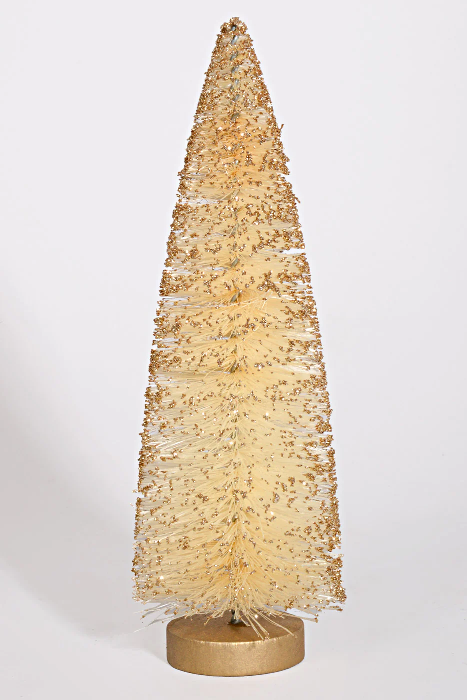 9" Vintage Glitter Sisal Trees Red/Green/Ivory Box/6 - Image 4