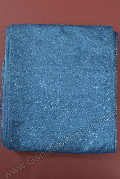9" X 10ft Sparkle Swirl Organza Turquoise Pkg/6 - Image 2