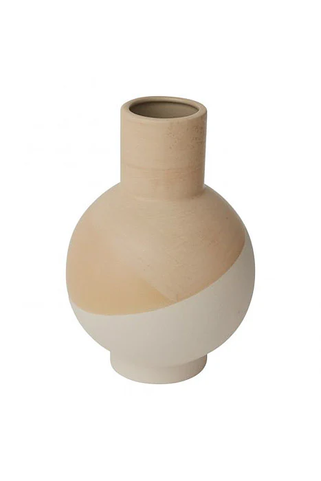 9" X 13.25" Waverly Vase Off White/Cream