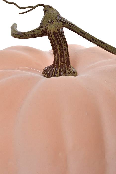 9" X 5" Latex Harvest Pumpkin w/ Vine Light Pink - Image 2