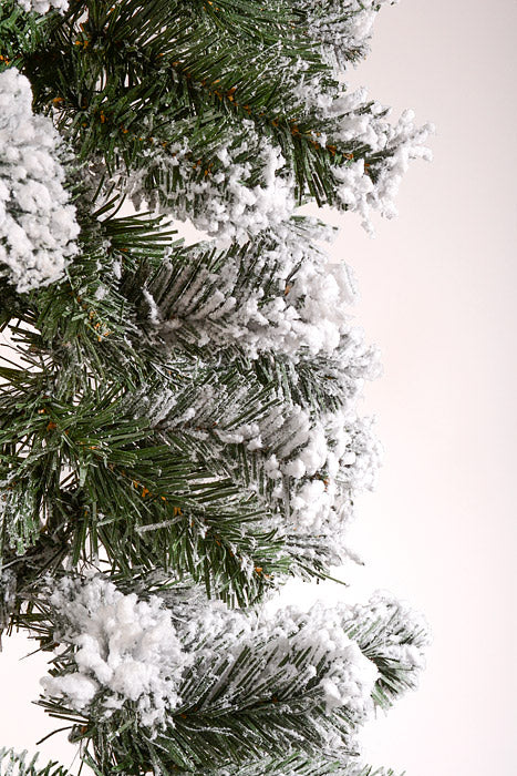 9Ft Snowy Pine Garland Green/White - Image 2