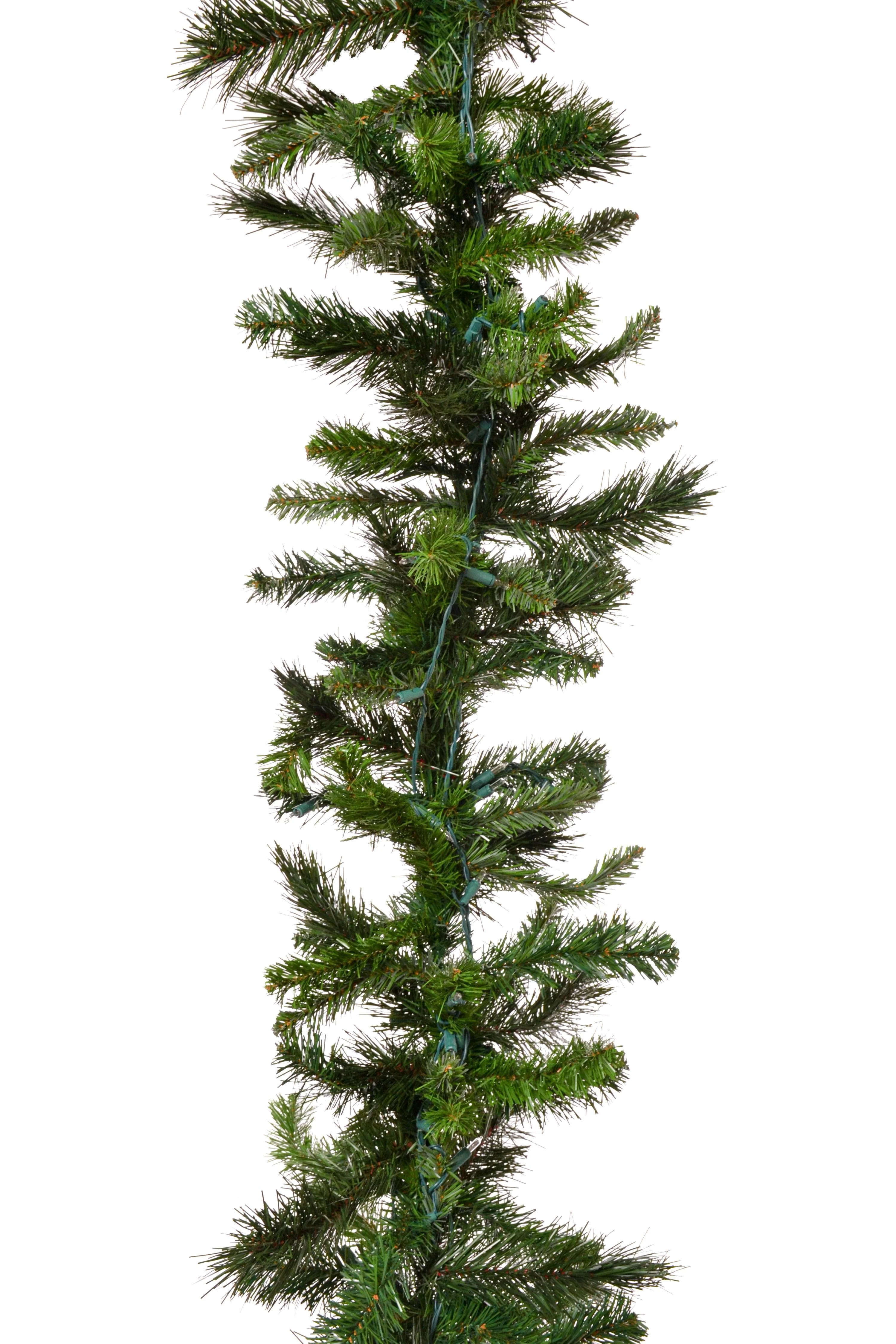 9Ft X 10" Windsor Pine Garland W/Clear Lights Green - Image 2