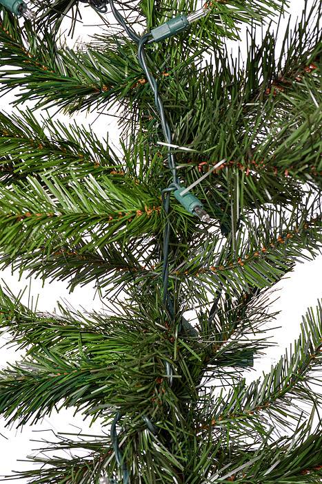 9ft X 12" Deluxe Evergreen Garland W/Lights Green - Image 3