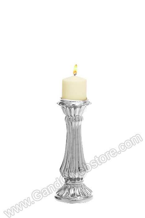 Ceramic Candle Holder Silver - Image 4