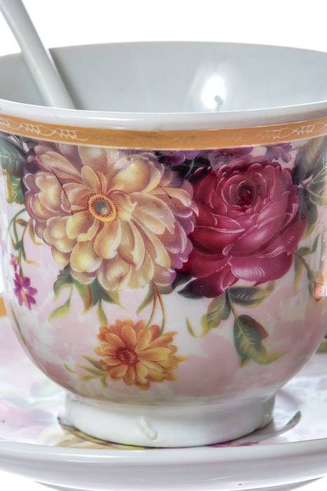 Ceramic Cup/saucer/spoon 2/set - Image 2