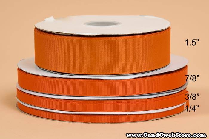 Grosgrain Ribbon Torrid Orange #750 - Image 3