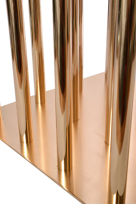 Metal Candle Holder With Glass Gold 16/Lite - Image 5