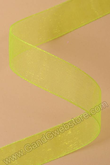 Organdy Ribbon Citrus Green - Image 2