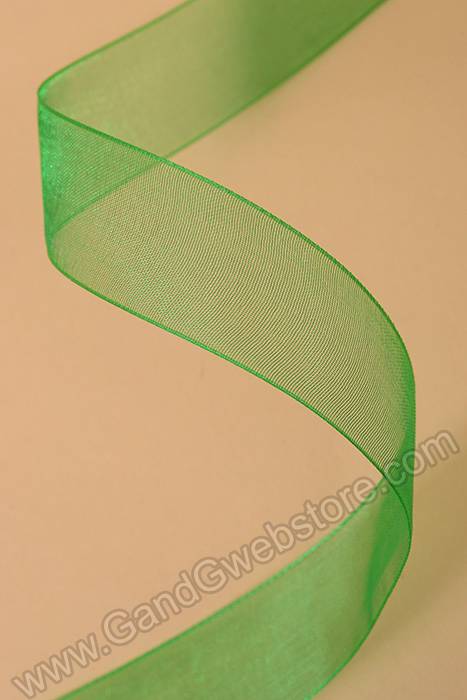 Organdy Ribbon Emerald - Image 2