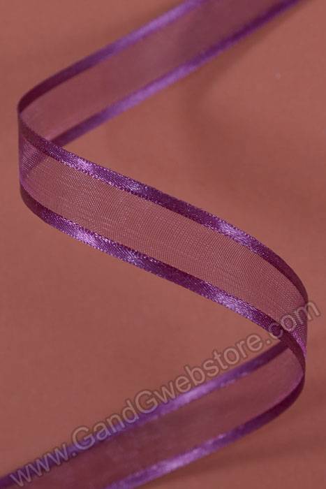 Organza W/satin Edge Ribbon (Plum) - Image 2