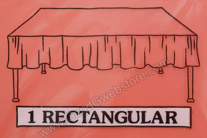 Rectangular/round Plastic Table Cover Orange - Image 2