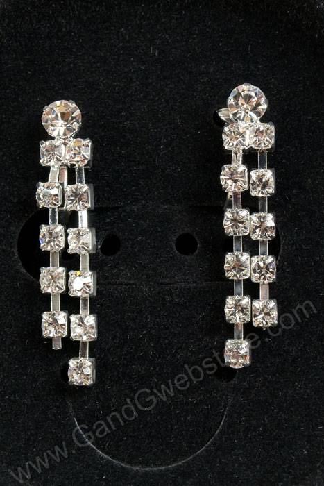 Rhinestone Crystal Jewelry Set Silver - Image 3