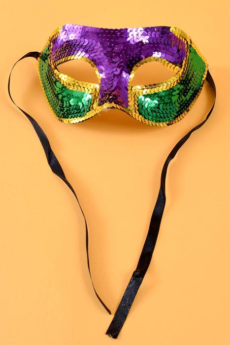 Sequin Mask Green/Purple