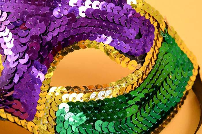 Sequin Mask Green/Purple - Image 2
