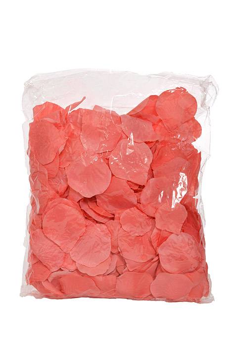 Silk Rose Petals Coral Pkg/500 - Image 2