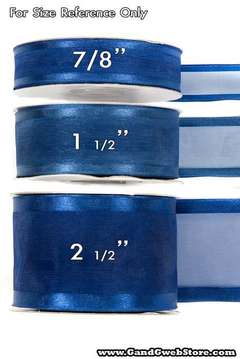 Wired Sheer Ribbon W/satin Edge Gold #27 - Image 3