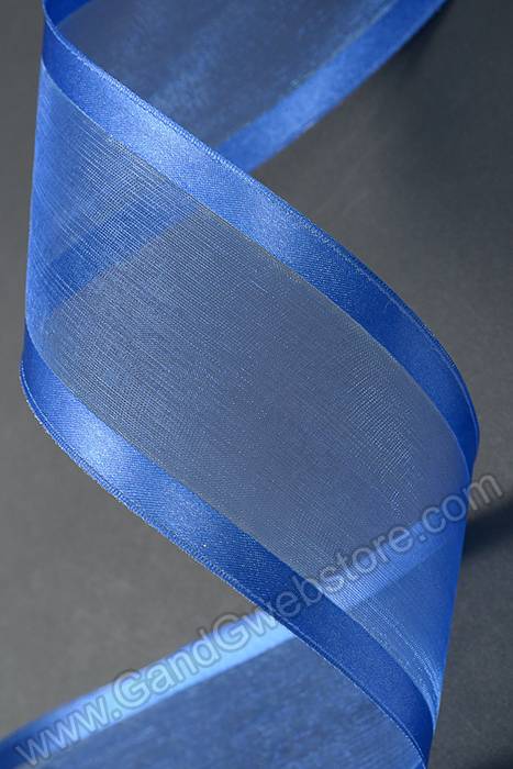 Wired Sheer W/Satin Edge Ribbon Royal Blue - Image 2